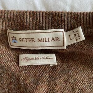 Men’s Brown V-neck sweater cashmere